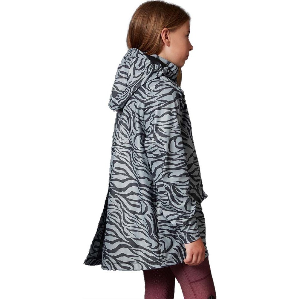 Mountain Horse Junior Drops Regenmantel 0335201cdag - Schwarz / Grau